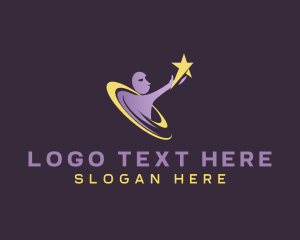 Humanitarian - Star Volunteer Human logo design