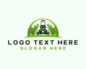 Lawn Care - Eco Landscaping Lawn Mower logo design