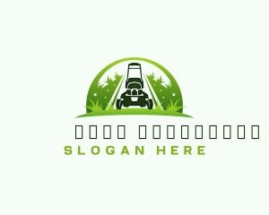 Eco Landscaping Lawn Mower logo design
