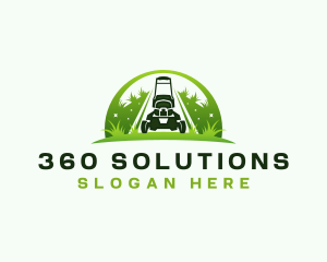 Eco Landscaping Lawn Mower logo design