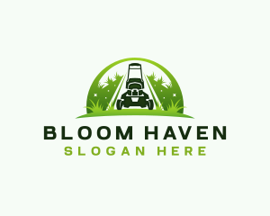 Eco Landscaping Lawn Mower logo design