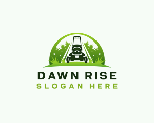 Eco Landscaping Lawn Mower logo design