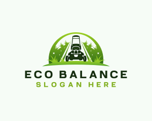 Eco Landscaping Lawn Mower logo design