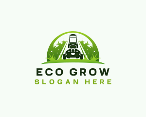 Eco Landscaping Lawn Mower logo design