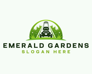 Eco Landscaping Lawn Mower logo design