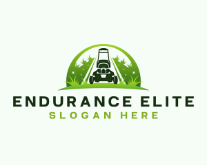 Eco Landscaping Lawn Mower logo design