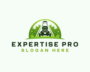 Eco Landscaping Lawn Mower logo design