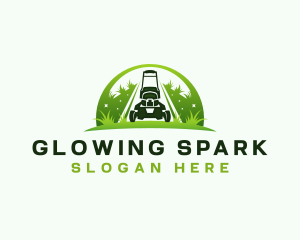 Eco Landscaping Lawn Mower logo design