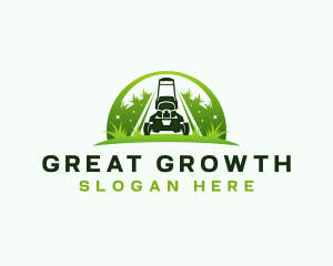 Eco Landscaping Lawn Mower logo design