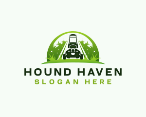 Eco Landscaping Lawn Mower logo design