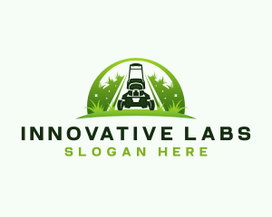 Eco Landscaping Lawn Mower logo design