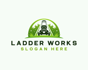 Eco Landscaping Lawn Mower logo design