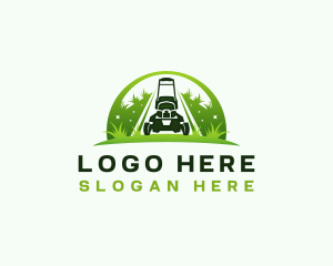 Eco Landscaping Lawn Mower logo design