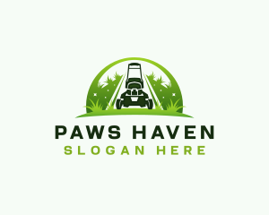 Eco Landscaping Lawn Mower logo design