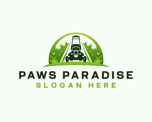 Eco Landscaping Lawn Mower logo design