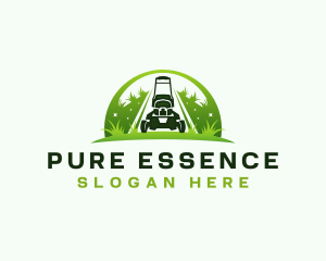 Eco Landscaping Lawn Mower logo design