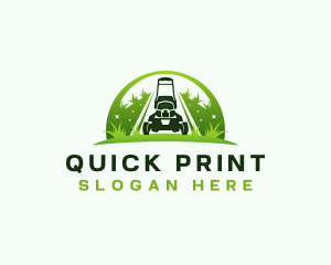 Eco Landscaping Lawn Mower logo design