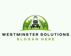 Eco Landscaping Lawn Mower logo design