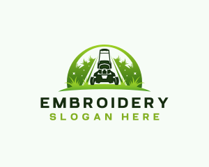 Eco Landscaping Lawn Mower logo design