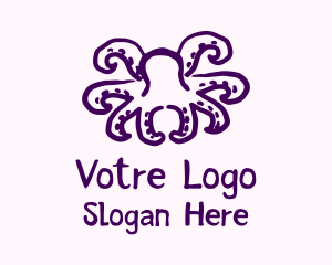 Purple Doodle Octopus Logo