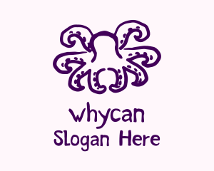 Purple Doodle Octopus Logo