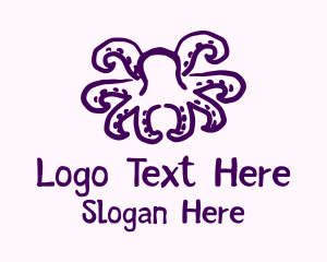 Purple Doodle Octopus Logo