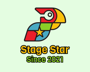 Actor - Parrot Puzzle Star logo design