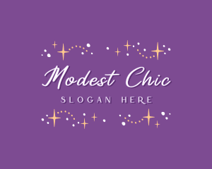 Cute Star Sparkles Boutique logo design