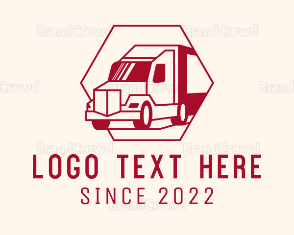 Courier Transport Truck Logo