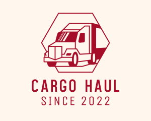 Courier Transport Truck logo design