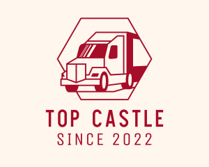 Forwarding - Courier Transport Truck logo design
