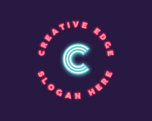 Retro Neon Lights Club Logo