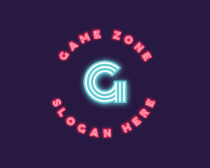 Retro Neon Lights Club logo design