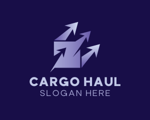 Gradient Arrow Logistics logo design