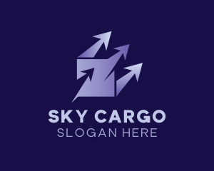 Gradient Arrow Logistics logo design