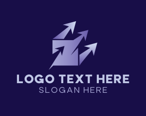 Gradient Arrow Logistics Logo