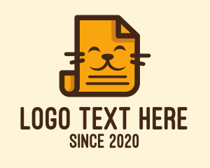 Printing Company - Orange Cat Paper logo design