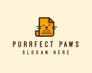 Cat Paper Business logo design