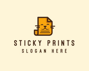 Cat Paper Business logo design