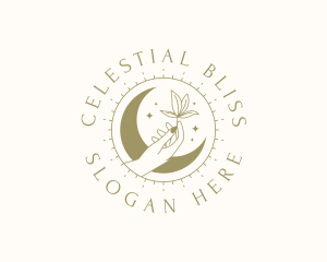 Celestial Leaves Hand logo design