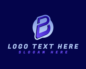 Curved - Startup Company Letter B logo design