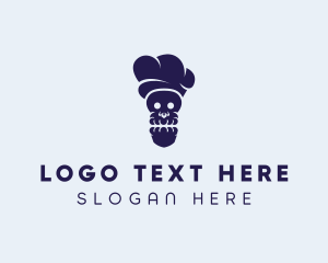 Chef Hat - Skull Chef Cooking logo design