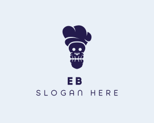 Skull Chef Cooking Logo