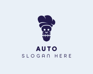 Skull Chef Cooking Logo