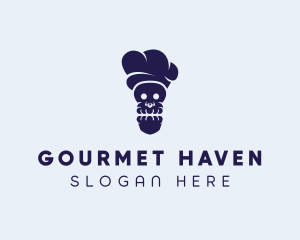 Skull Chef Cooking logo design