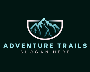 Outdoor Mountain Peak logo design