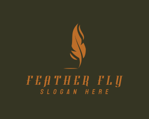 Literary Feather Pen logo design