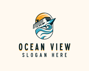 Tourist Cruise Ship logo design