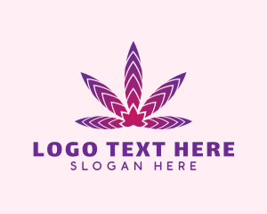 Marijuana - Natural Herbal Leaf logo design