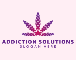 Addiction - Natural Herbal Leaf logo design